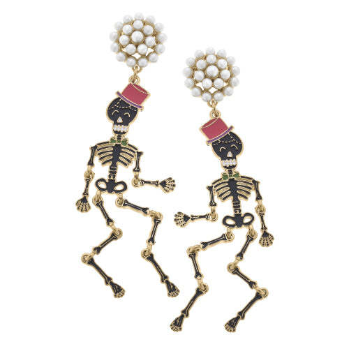 Black Skeleton Earrings