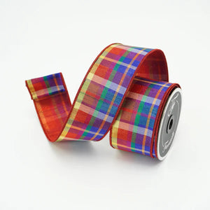 Candy Plaid Ribbon, Multi-Colored