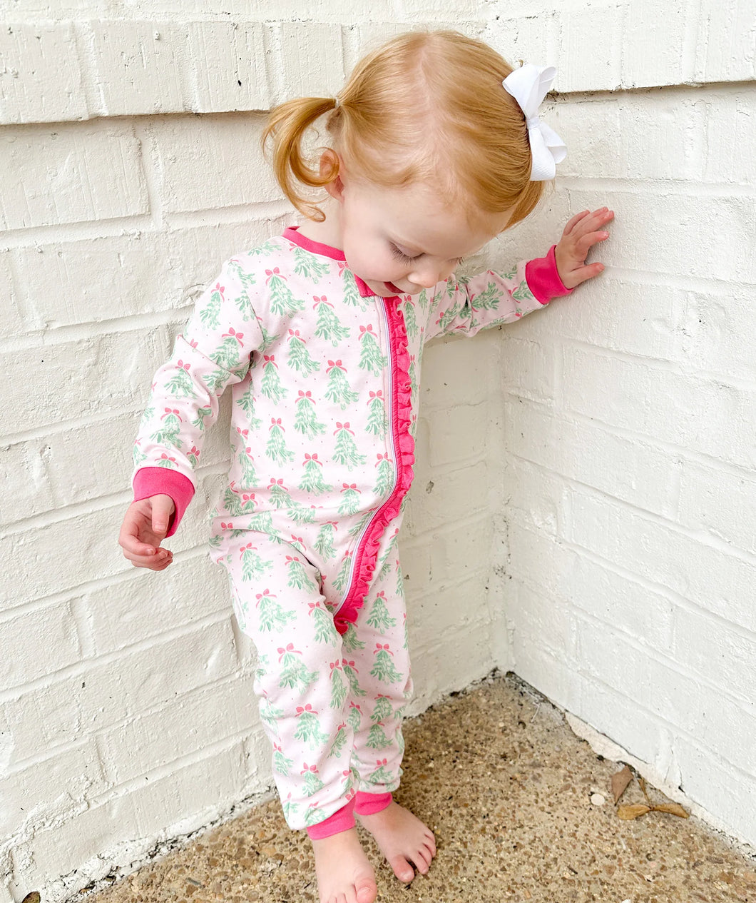Christmas Trees One Piece Zip Up Jammie