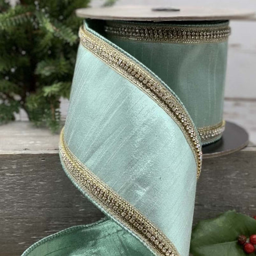 1 Roll 5 yds Celadon Crystal Ribbon