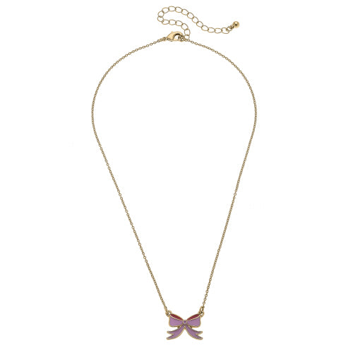 Pink Bow Delicate Necklace