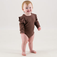 Load image into Gallery viewer, Frill Onesie Brown