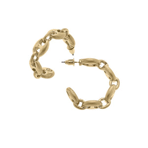 Frozen Chain Hoop Earrings