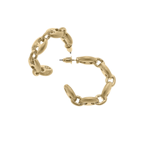 Frozen Chain Hoop Earrings
