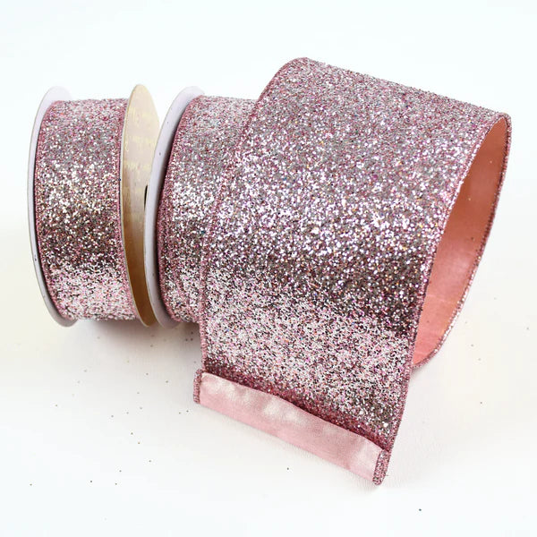 Glitter Magic Ribbon, Dusty Rose 4