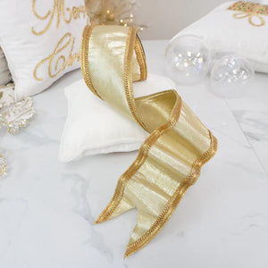 Gold Ribbon with Gold Trim