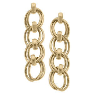 Valerie Gold Double Chain Drop Earrings