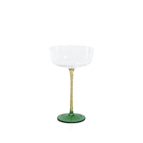 Green & Amber Vicenza Cocktail Glass