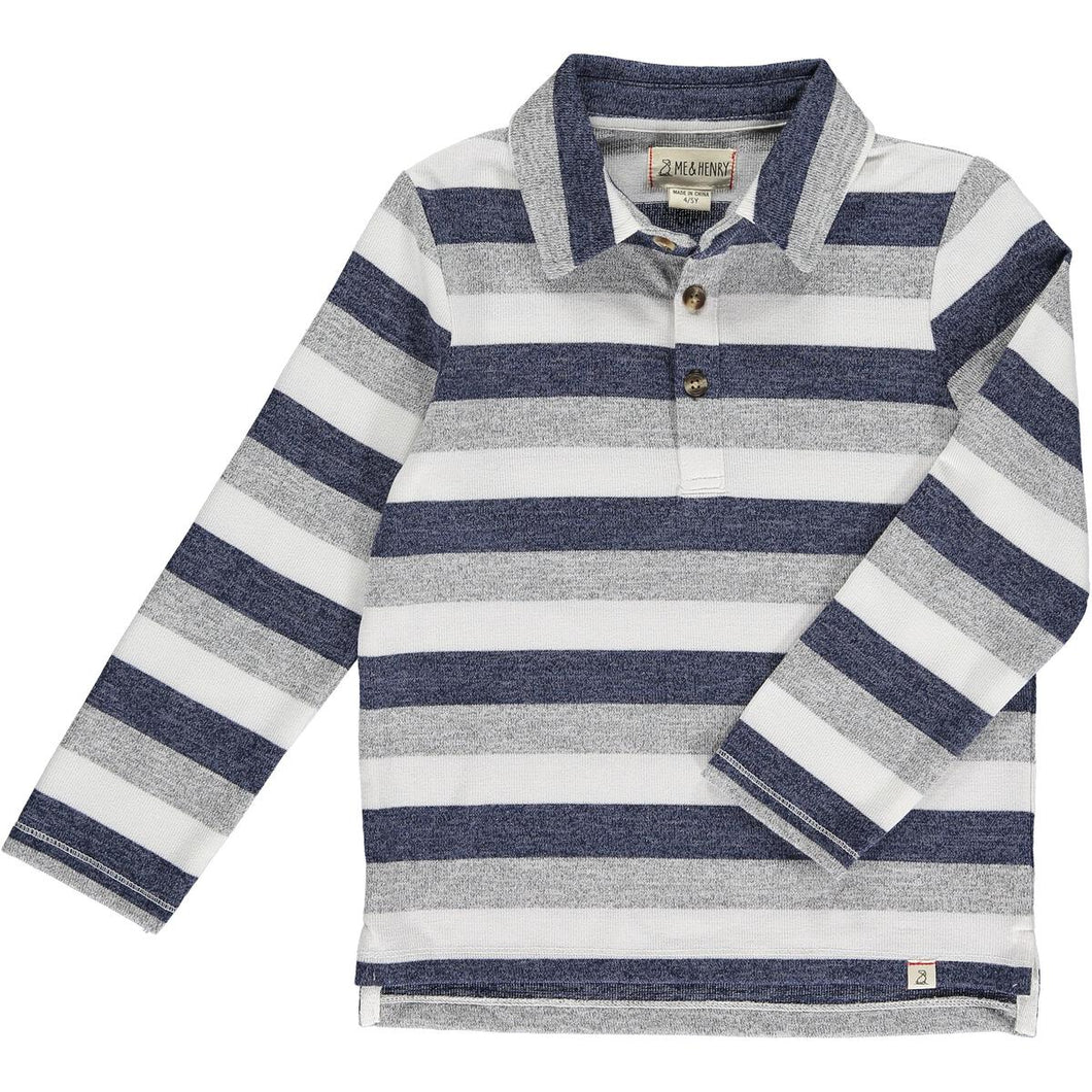 Harry Polo Blue & Grey Stripe