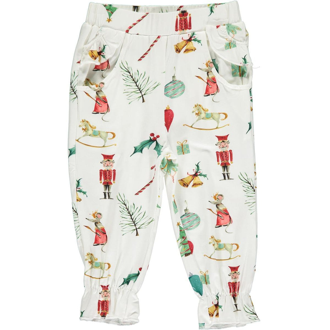 Holiday Nutcracker Ruffled Pants