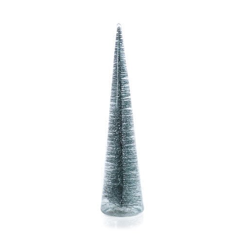 Large Teal Glitter Glass Tree