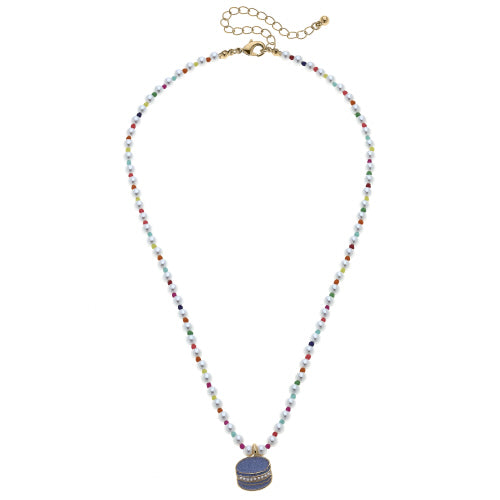 Pearl Beaded Macaroon Necklace