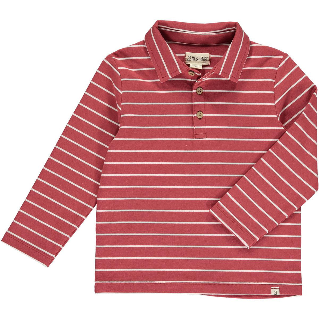 Midway Polo Persimmon & White Stripe