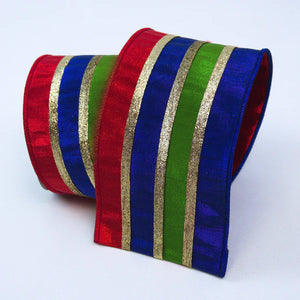 Nutcracker Stripes Ribbon, Multi-Colored