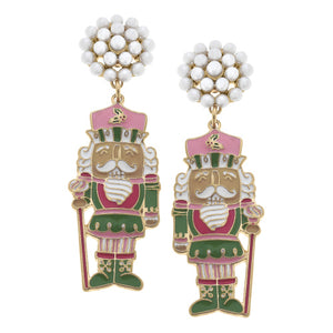 Pink & Green Nutcracker Earrings