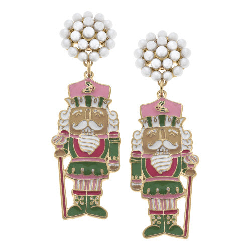 Pink & Green Nutcracker Earrings