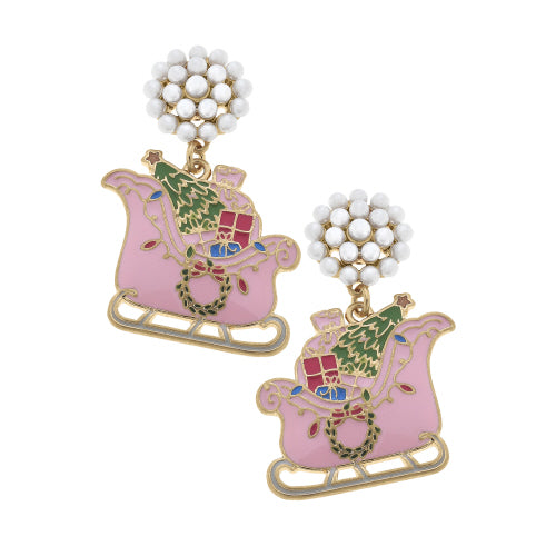 Sled with Presents Earrings