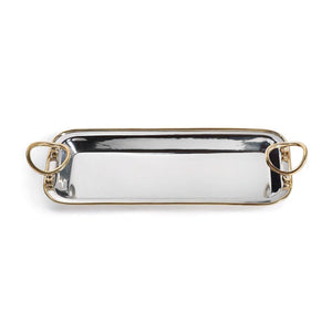 Polished Nickel & Gold Tray