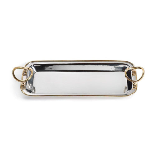 Polished Nickel & Gold Tray