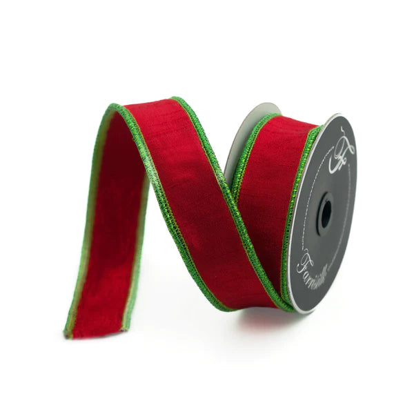Luster Cord Ribbon- Red Lime