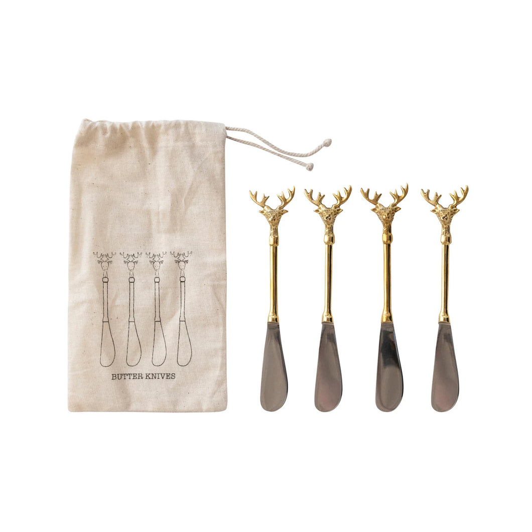 Knives with Reindeer Handles