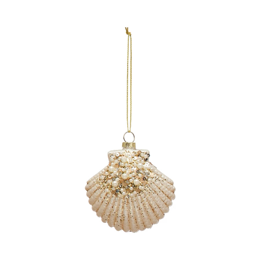 Gold Scallop Shell Ornament