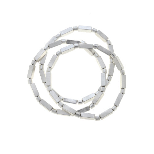 Silver Square Bead Bracelet Set