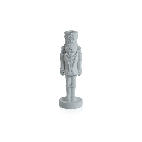 Medium White Nutcracker Taper Holder