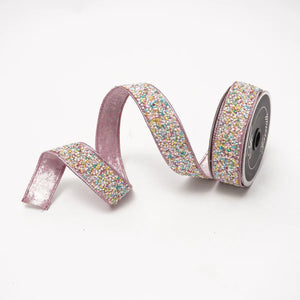 Pastel Sprinkles Ribbon, Multi-Colored