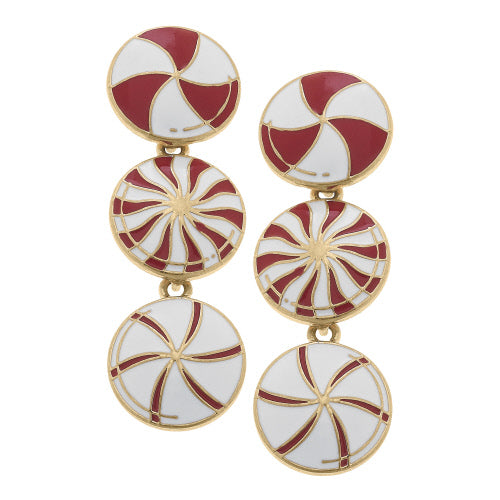 Peppermint Triple Drop Earrings