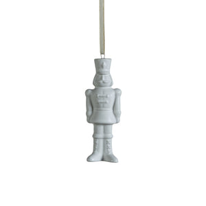 White Ceramic Nutcracker Ornament