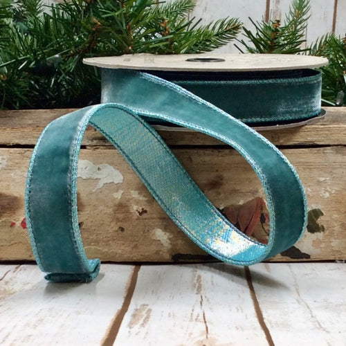 Velvet with Metallic Back, Moody Blue