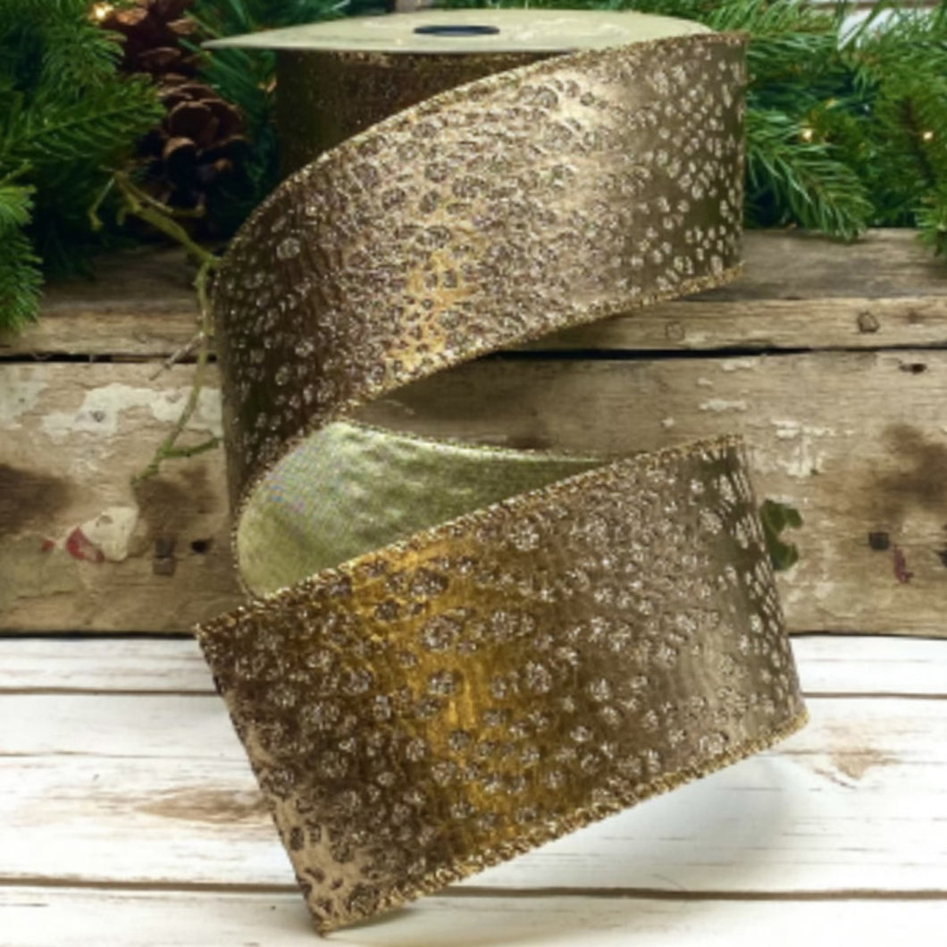 Metallic Animal Print Ribbon