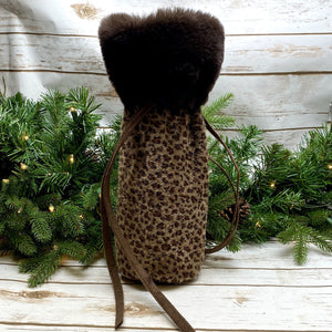 Leopard Beverage Bag, Brown