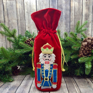 Red Velvet Nutcracker Beverage Bag, Blue