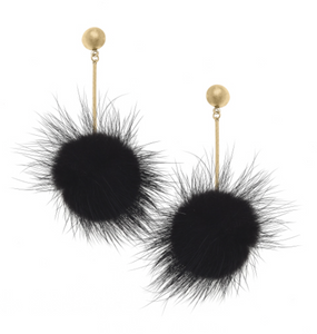 Dylan Pom Drop Earrings