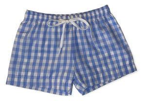Boy's Blue Gingham Swimsuit