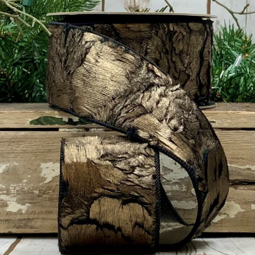 Gold Metallic Fur Ribbon