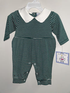Green Striped Carter Romper