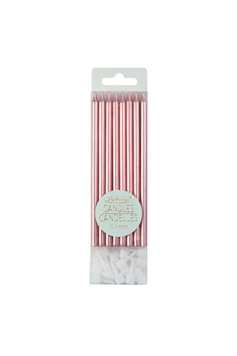 Pink Metallic Candles
