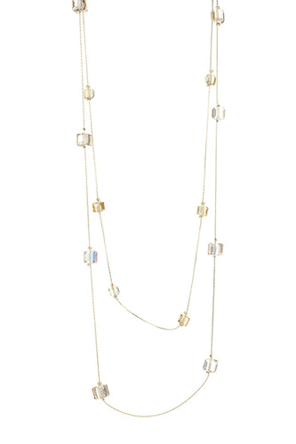 Pink & Champagne Bead Necklace