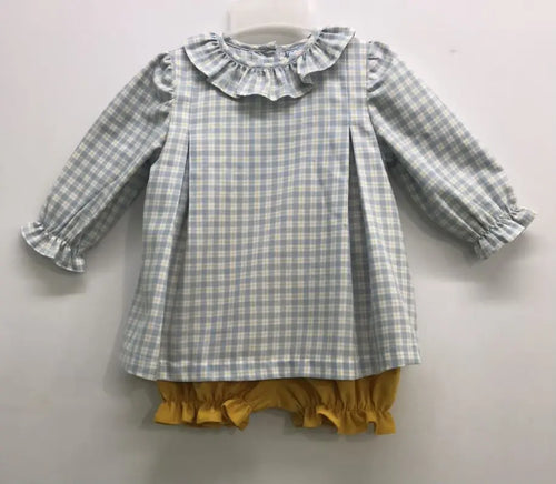 Autumn Plaid Girl's Bloomer Set