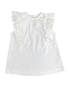 Sleeveless Eyelet Pima Top