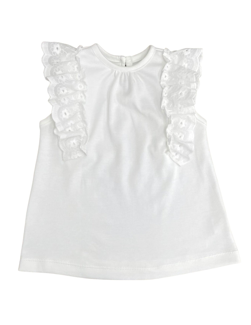 Sleeveless Eyelet Pima Top
