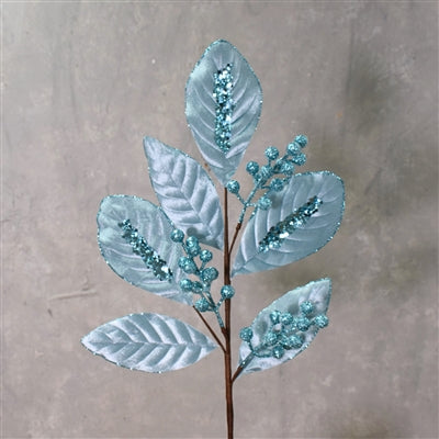 Frozen Leaf Berry Spray, Blue