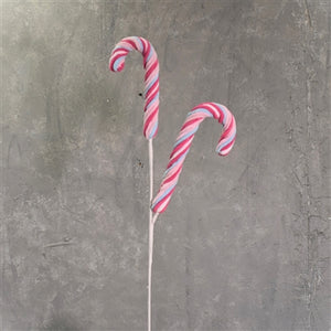 Chenille Candy Cane Spray