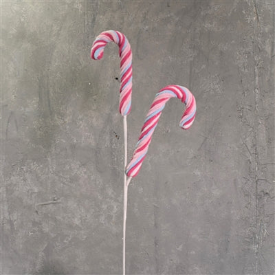 Chenille Candy Cane Spray
