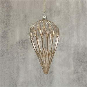 Geometric Marquise Finial Ornament, Gold