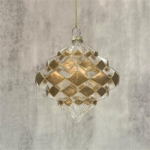 Load image into Gallery viewer, Geometric Diamond Finial Ornament, Gold