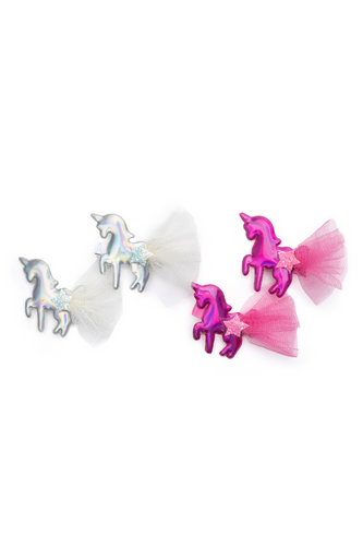 Iridescent Unicorn Clips